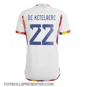 Belgien Charles De Ketelaere #22 Borta Matchtröja VM 2022 Kortärmad